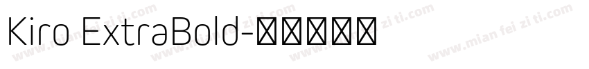 Kiro ExtraBold字体转换